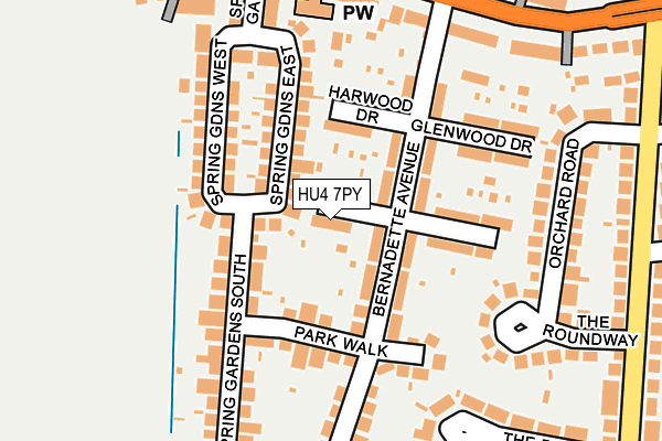 HU4 7PY map - OS OpenMap – Local (Ordnance Survey)
