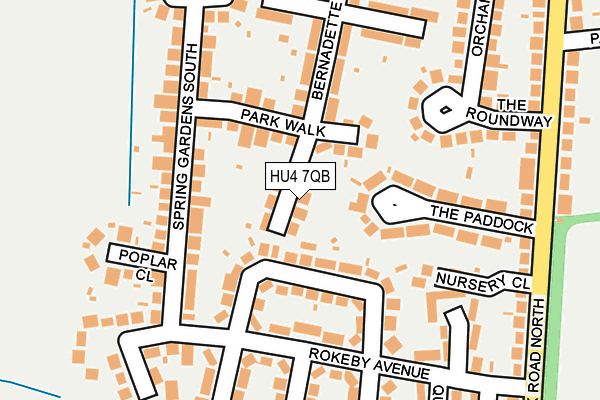 HU4 7QB map - OS OpenMap – Local (Ordnance Survey)