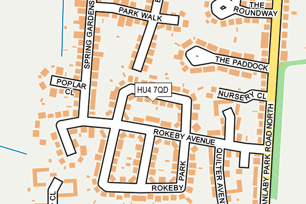 HU4 7QD map - OS OpenMap – Local (Ordnance Survey)
