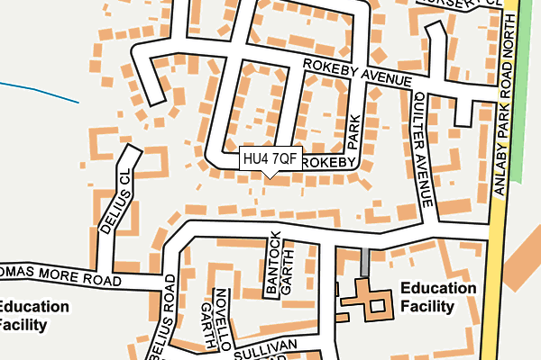 HU4 7QF map - OS OpenMap – Local (Ordnance Survey)