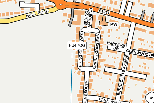 HU4 7QG map - OS OpenMap – Local (Ordnance Survey)