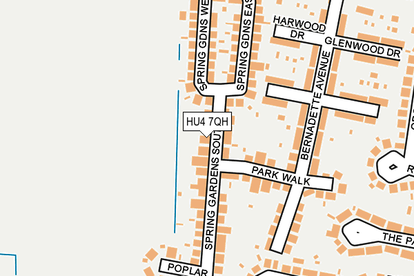 HU4 7QH map - OS OpenMap – Local (Ordnance Survey)