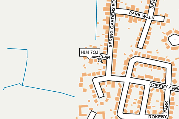 HU4 7QJ map - OS OpenMap – Local (Ordnance Survey)