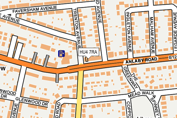 HU4 7RA map - OS OpenMap – Local (Ordnance Survey)