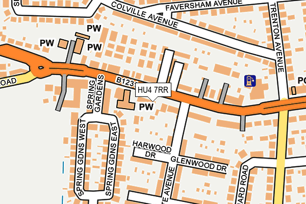 HU4 7RR map - OS OpenMap – Local (Ordnance Survey)