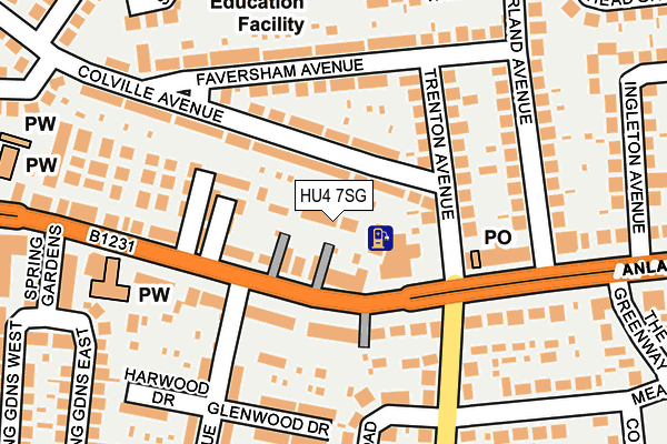 HU4 7SG map - OS OpenMap – Local (Ordnance Survey)