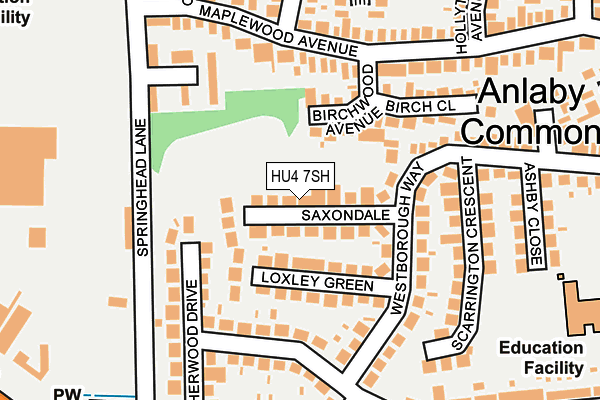 HU4 7SH map - OS OpenMap – Local (Ordnance Survey)