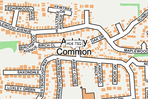 HU4 7SQ map - OS OpenMap – Local (Ordnance Survey)