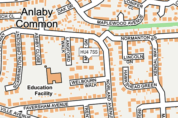 HU4 7SS map - OS OpenMap – Local (Ordnance Survey)