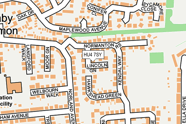 HU4 7SY map - OS OpenMap – Local (Ordnance Survey)