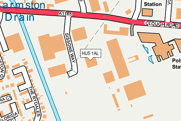 HU5 1AL map - OS OpenMap – Local (Ordnance Survey)