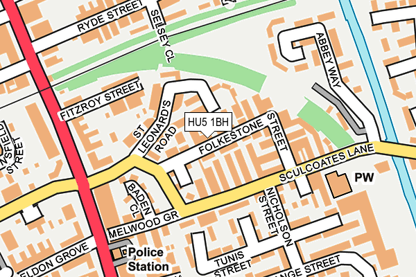 HU5 1BH map - OS OpenMap – Local (Ordnance Survey)