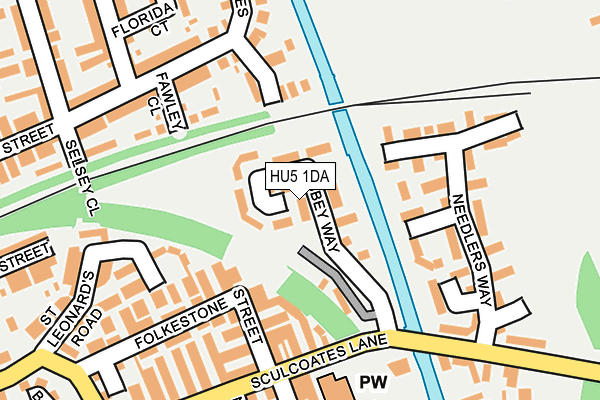 HU5 1DA map - OS OpenMap – Local (Ordnance Survey)