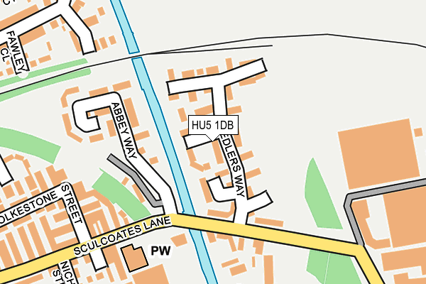 HU5 1DB map - OS OpenMap – Local (Ordnance Survey)