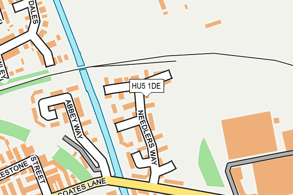 HU5 1DE map - OS OpenMap – Local (Ordnance Survey)