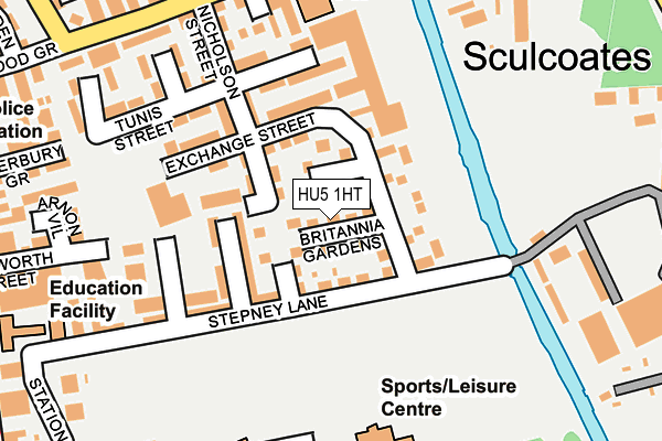 HU5 1HT map - OS OpenMap – Local (Ordnance Survey)