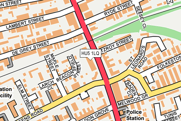 HU5 1LQ map - OS OpenMap – Local (Ordnance Survey)