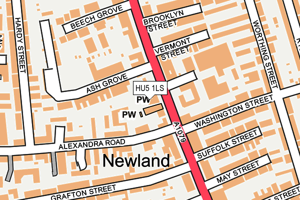 HU5 1LS map - OS OpenMap – Local (Ordnance Survey)