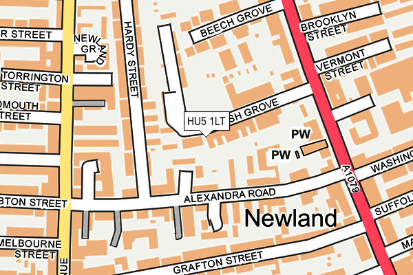 HU5 1LT map - OS OpenMap – Local (Ordnance Survey)