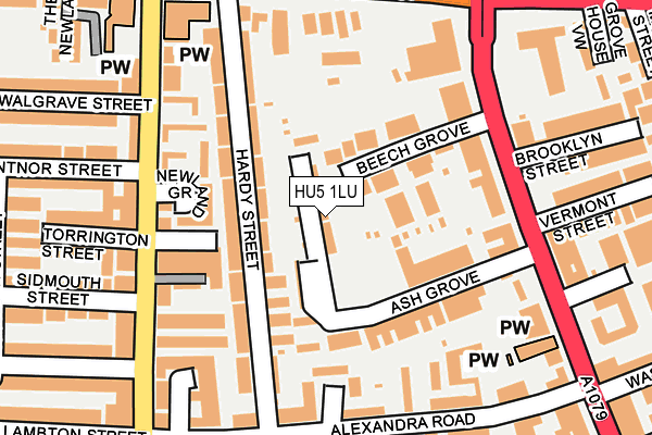 HU5 1LU map - OS OpenMap – Local (Ordnance Survey)