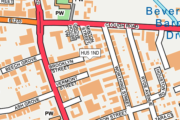 HU5 1ND map - OS OpenMap – Local (Ordnance Survey)
