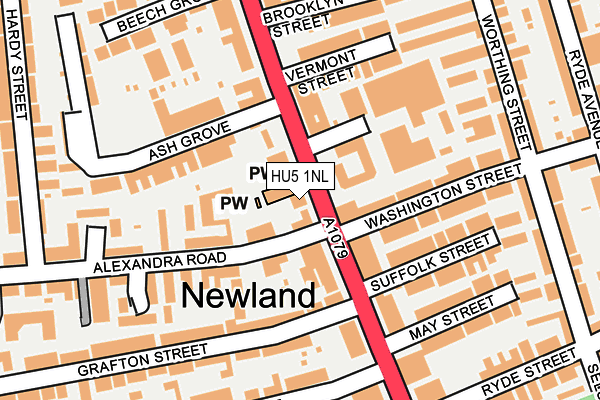 HU5 1NL map - OS OpenMap – Local (Ordnance Survey)