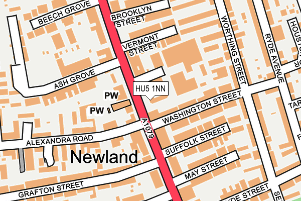 HU5 1NN map - OS OpenMap – Local (Ordnance Survey)