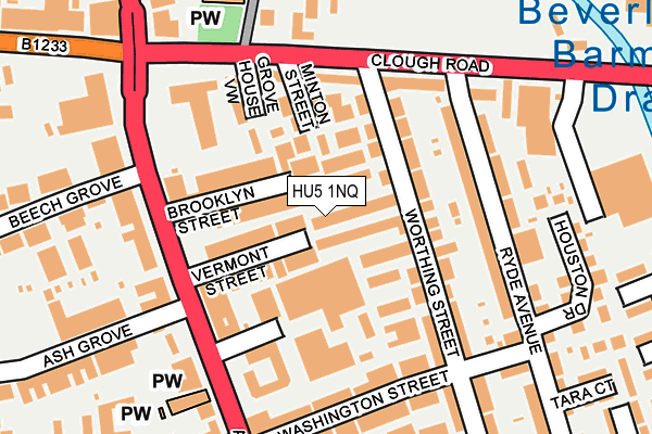 HU5 1NQ map - OS OpenMap – Local (Ordnance Survey)