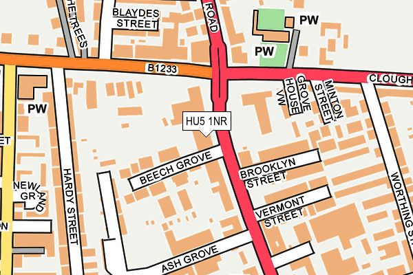 HU5 1NR map - OS OpenMap – Local (Ordnance Survey)