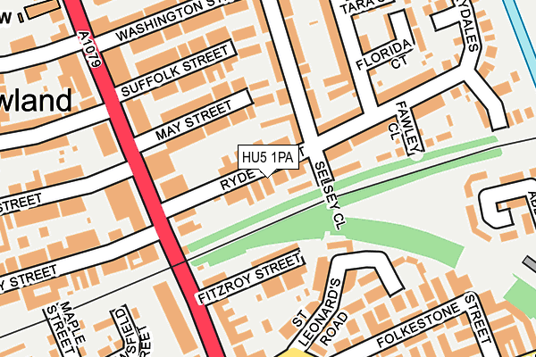 HU5 1PA map - OS OpenMap – Local (Ordnance Survey)
