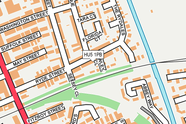 HU5 1PB map - OS OpenMap – Local (Ordnance Survey)