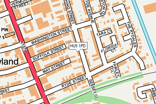 HU5 1PD map - OS OpenMap – Local (Ordnance Survey)