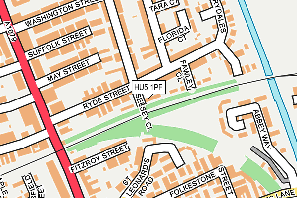 HU5 1PF map - OS OpenMap – Local (Ordnance Survey)