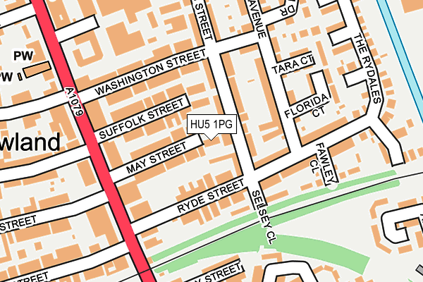 HU5 1PG map - OS OpenMap – Local (Ordnance Survey)