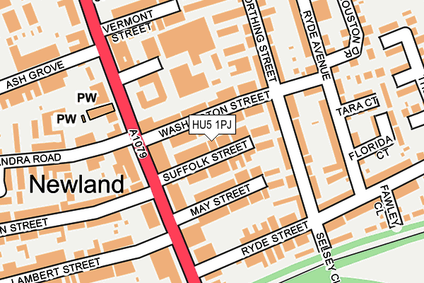 HU5 1PJ map - OS OpenMap – Local (Ordnance Survey)