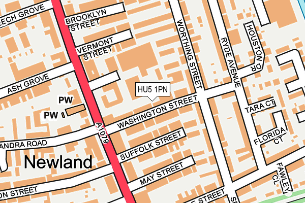 HU5 1PN map - OS OpenMap – Local (Ordnance Survey)