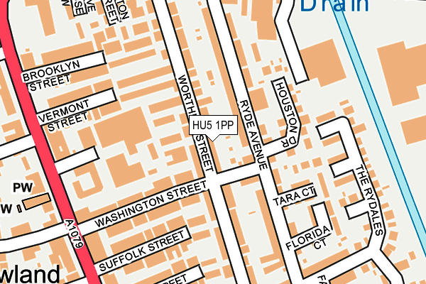 HU5 1PP map - OS OpenMap – Local (Ordnance Survey)