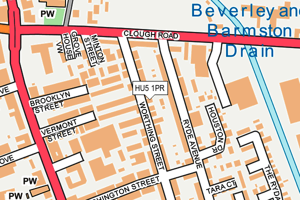 HU5 1PR map - OS OpenMap – Local (Ordnance Survey)
