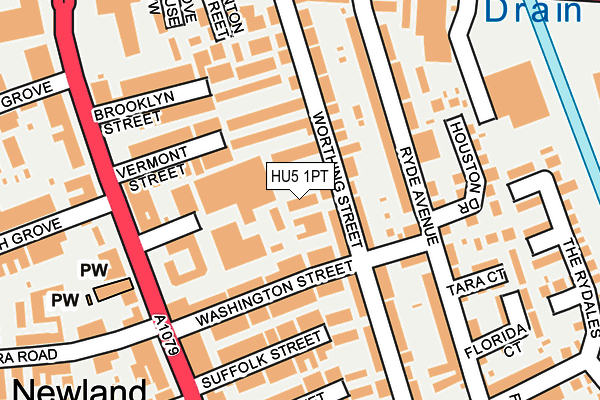 HU5 1PT map - OS OpenMap – Local (Ordnance Survey)