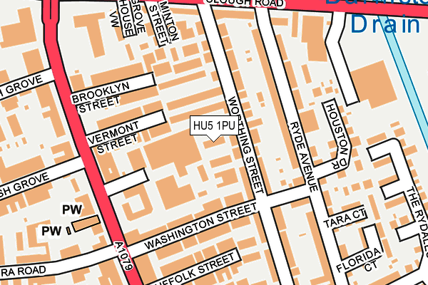 HU5 1PU map - OS OpenMap – Local (Ordnance Survey)