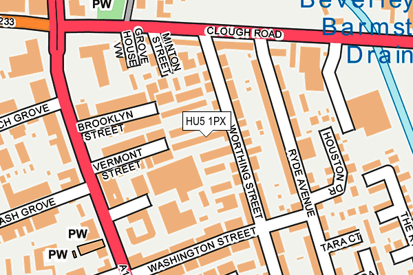 HU5 1PX map - OS OpenMap – Local (Ordnance Survey)