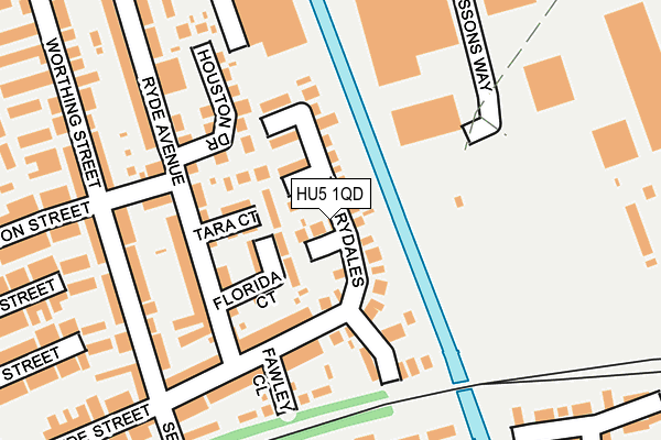 HU5 1QD map - OS OpenMap – Local (Ordnance Survey)