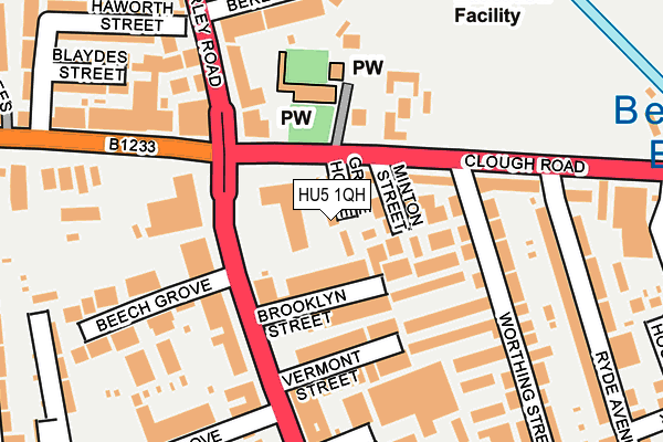 HU5 1QH map - OS OpenMap – Local (Ordnance Survey)