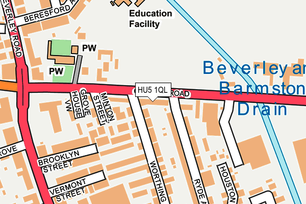 HU5 1QL map - OS OpenMap – Local (Ordnance Survey)