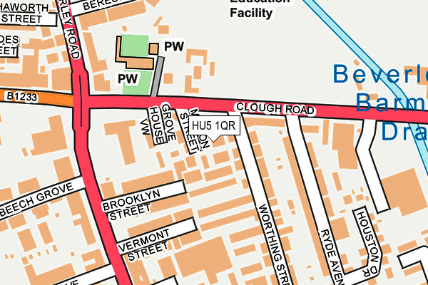 HU5 1QR map - OS OpenMap – Local (Ordnance Survey)