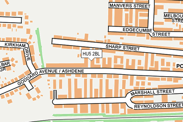 HU5 2BL map - OS OpenMap – Local (Ordnance Survey)