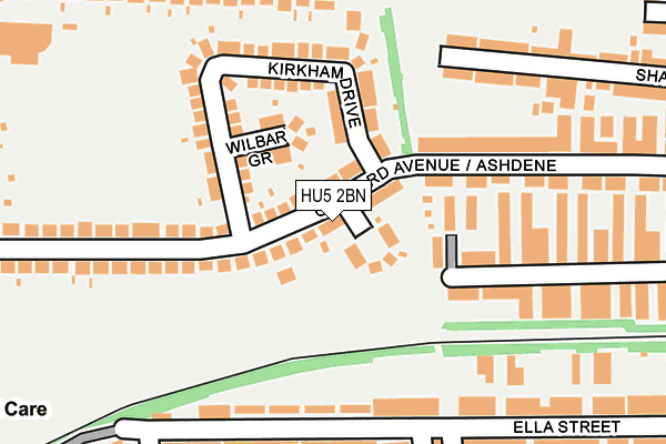 HU5 2BN map - OS OpenMap – Local (Ordnance Survey)