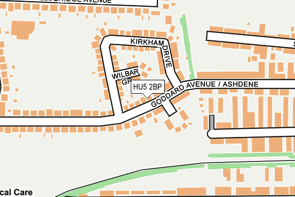 HU5 2BP map - OS OpenMap – Local (Ordnance Survey)