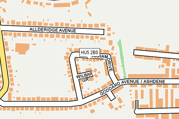 HU5 2BS map - OS OpenMap – Local (Ordnance Survey)