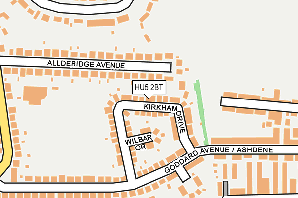 HU5 2BT map - OS OpenMap – Local (Ordnance Survey)